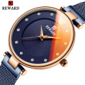 REWARD RD22014L Fashion Special Colorful Glass Women watch Ladies WristWatch Creative Luxury Waterproof Clock Relogio Masculino